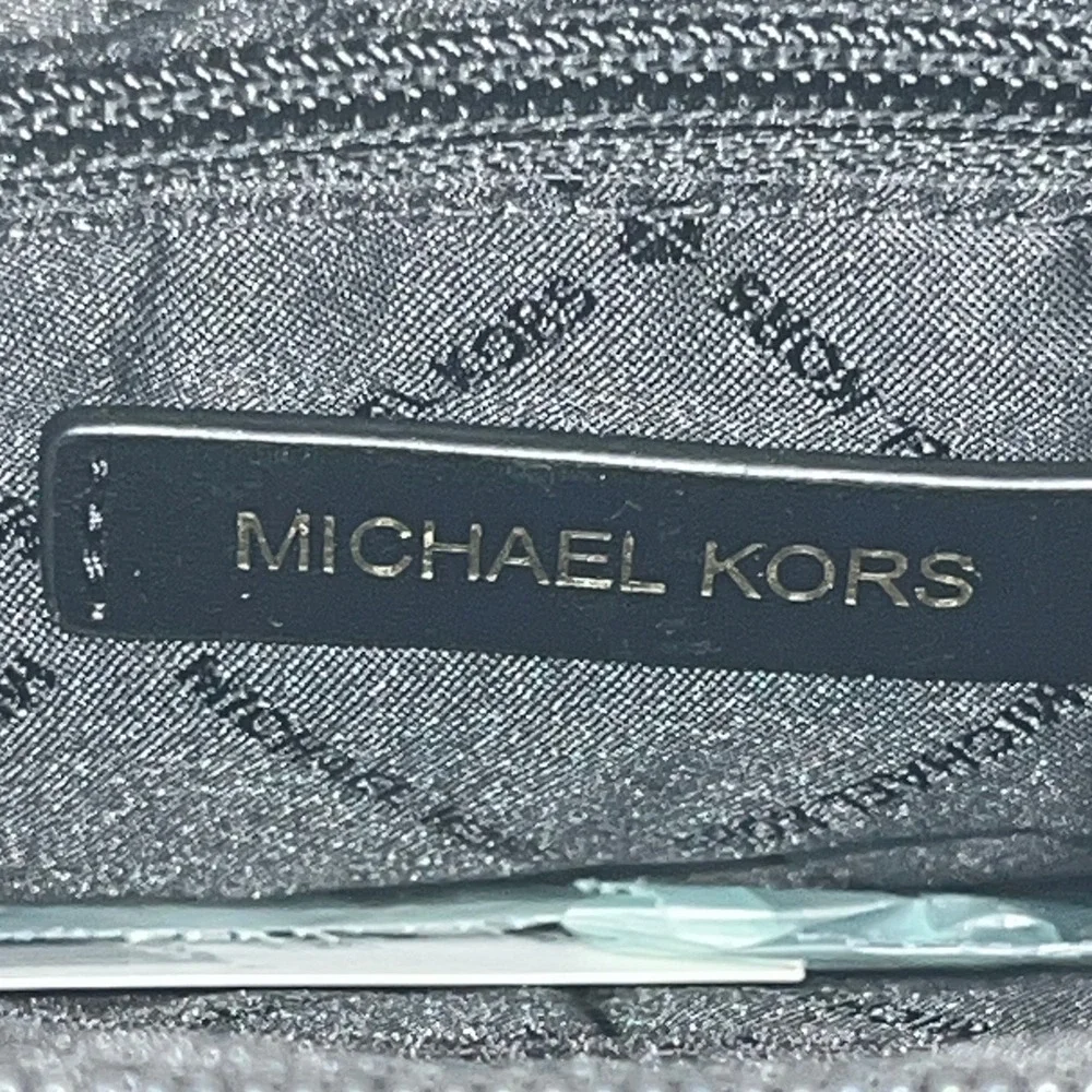 Michael Kors Emilia Large EW Tote Bag Black‎ Trim Canvas Designer Purse